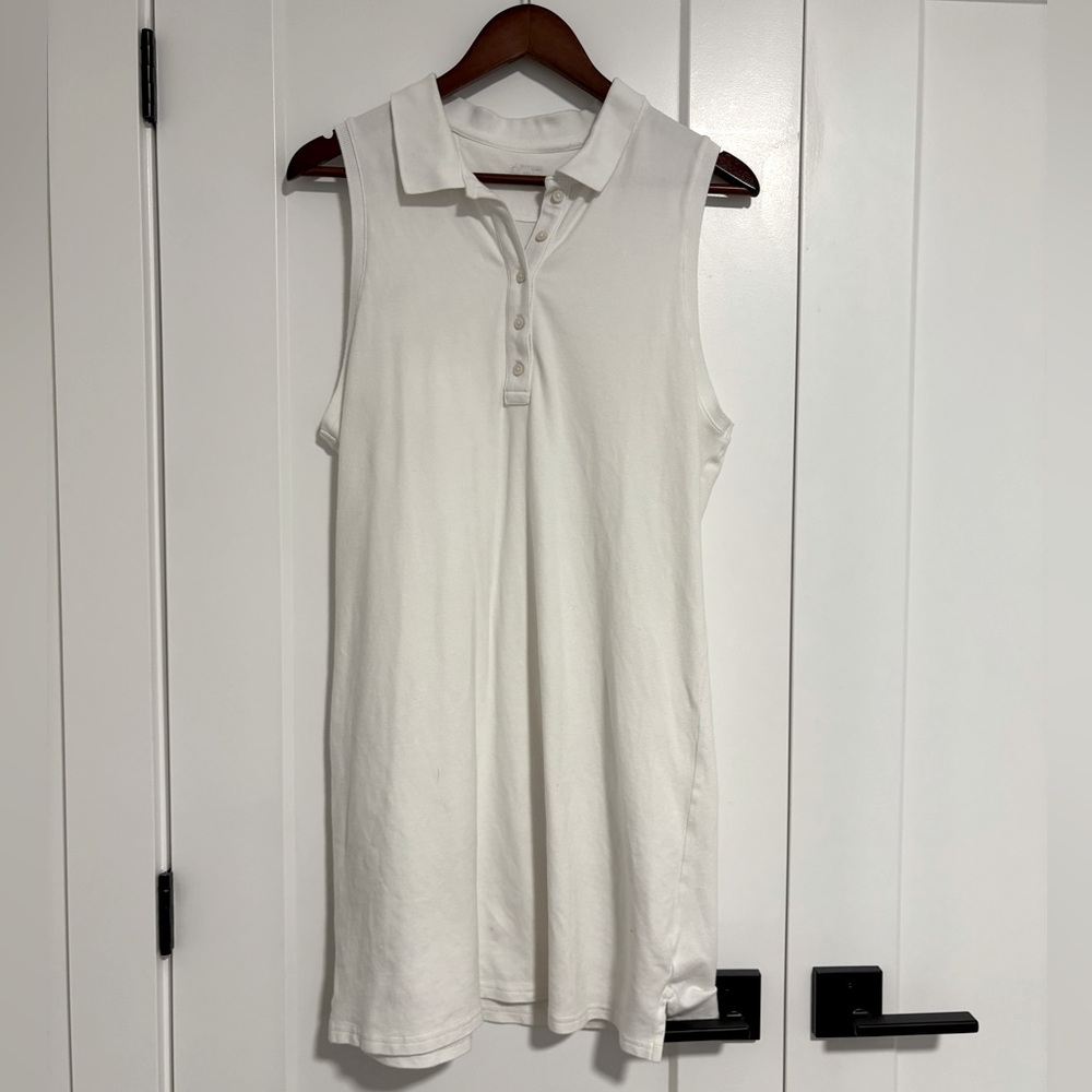 Offline by Aerie White Sleeveless Polo Tank Dress Women's Size Large